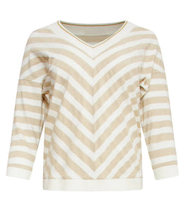 Sophia Gold & Stripe Top ( 25180)