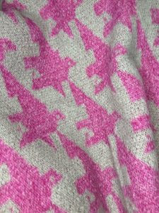 Spring Scarf Pink Houndstooth