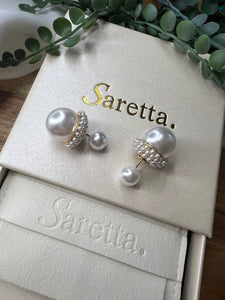 Sophia Pearl Double Earring