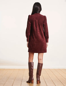 Faye Burgundy Cord Dress