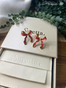 Sophia Colourful Bow Earrings