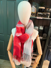 Load image into Gallery viewer, Spring Grey/ Red Scarf
