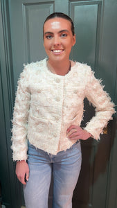 Sara Pearl Jacket Ivory