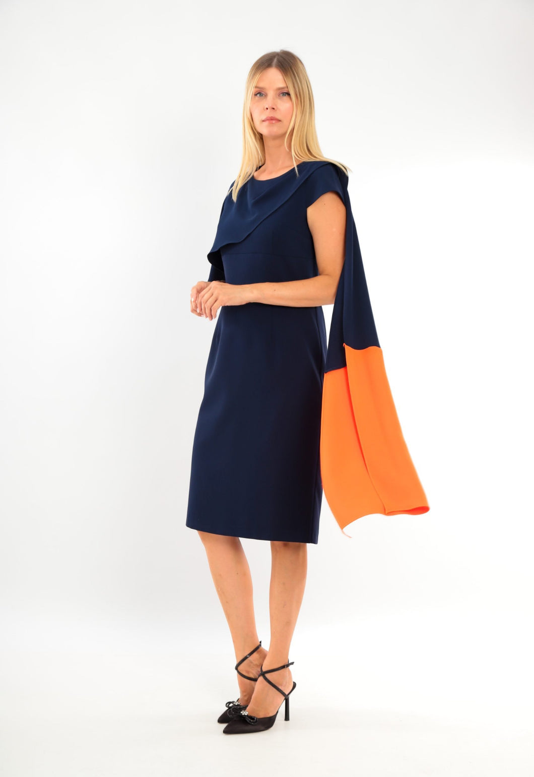 Lizabella Navy Midi Dress