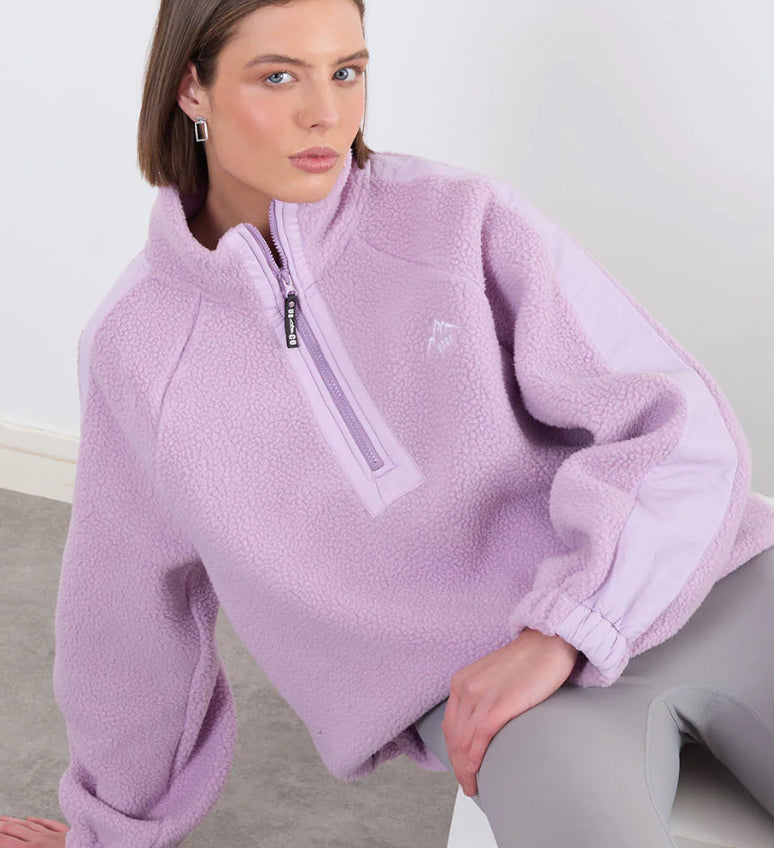 Grace Lilac Fleecy 1/4 Zip