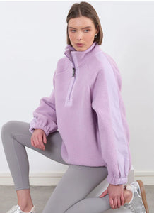 Grace Lilac Fleecy 1/4 Zip