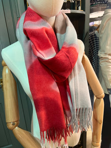 Spring Grey/ Red Scarf