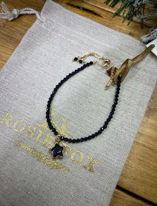 Rosie Fox Navy Agate Star Bracelet