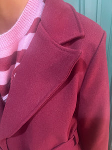 Amelia Burgundy Coat