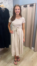 Load image into Gallery viewer, Elise Stripe Midi Dress
