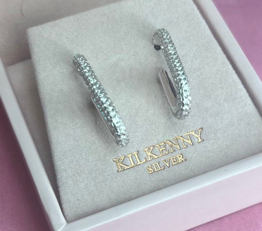 Kilkenny Silver Long Hoops