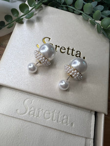 Sophia Pearl Double Earring