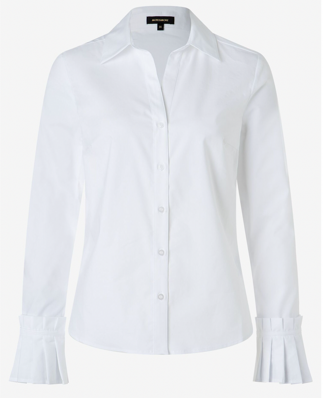 More and More Poplin Pleat Cuff Blouse