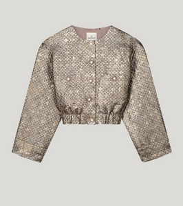 Selena Gold Cropped Jacket