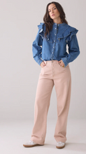 Load image into Gallery viewer, Selena Denim Frill Shirt
