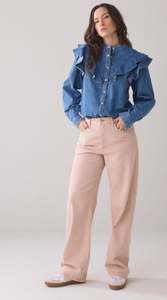 Selena Denim Frill Shirt