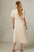 Load image into Gallery viewer, Fee G Chrissie Long Dress with Button Gold Front
