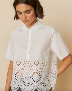 Nancy White Poplin Shirt