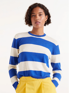 Clara Blue Stripe Knitwear