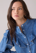 Load image into Gallery viewer, Selena Denim Frill Shirt
