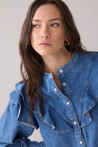 Selena Denim Frill Shirt