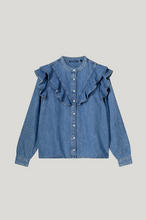 Load image into Gallery viewer, Selena Denim Frill Shirt
