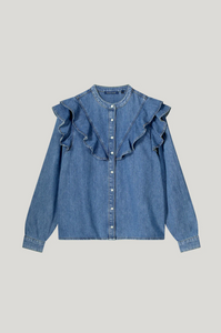 Selena Denim Frill Shirt